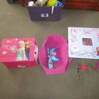 FROZEN Storage Totes and Childs Table and Desk - W ...