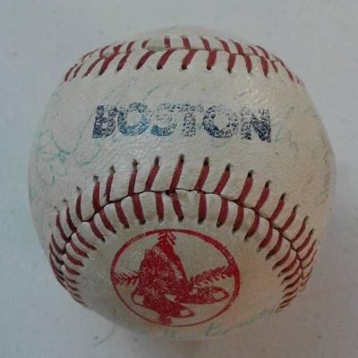 Mid 1970's Boston Red Sox Team Signed Baseball wit ...