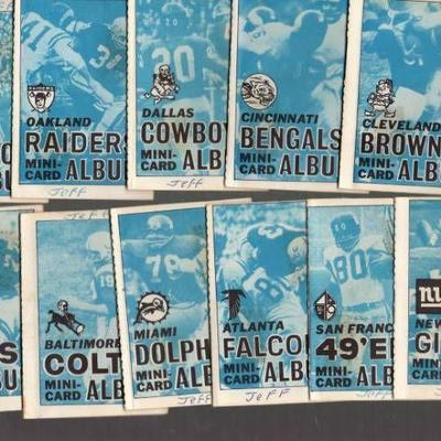 1969 Topps Football Card Stamp Booklets Lot of 13 ...