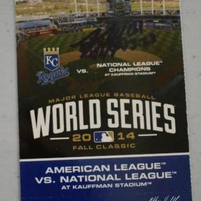 2014 World Series Game One Ticket Signed By Danny ...
