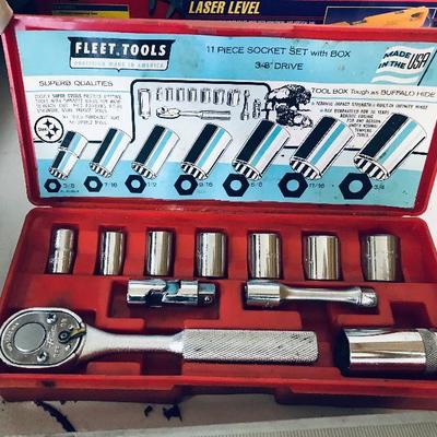 Vintage 11-piece socket tool. Original box. Original print. $50