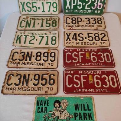 Vintage Steel License Plates
