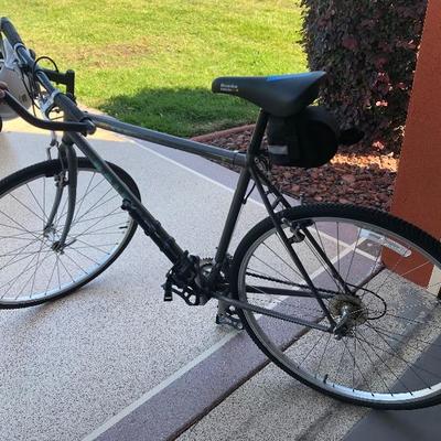 Aluminum 3-speed bicycle.