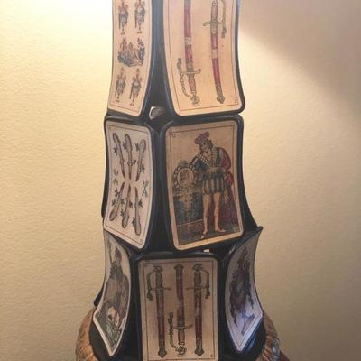 Unique playing card lamp