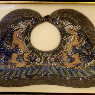 Fine gold thread stitched collar...Qing Dynasty