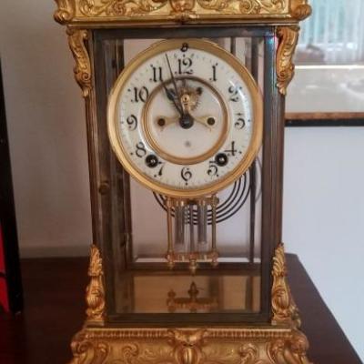 French style bronze and gold Ansonia clock