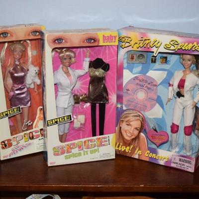 Britney Spears Doll, & Spice Girl Dolls