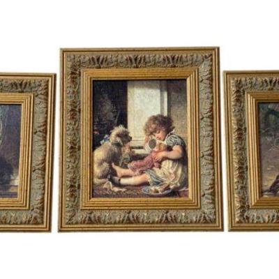 Set of three framed art. 