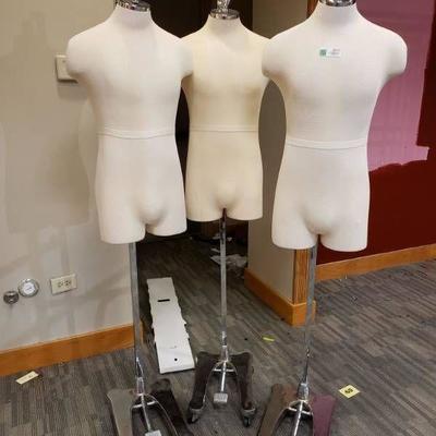 (3) Maniquins with Stand on wheels