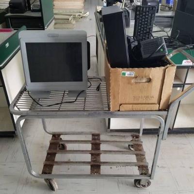 Complete POS System and Metal Cart