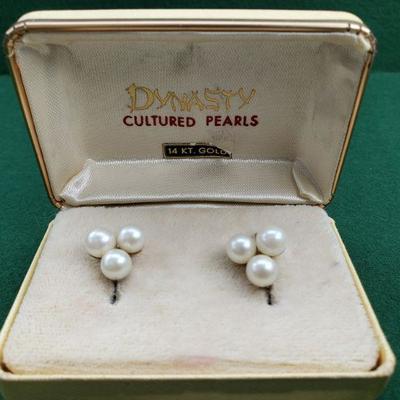 HQ Pearl Earrings 14Kt