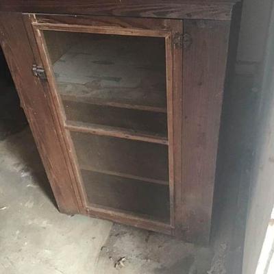 Antique Screened-In Cabinet