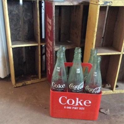 Coke Bottles and Wooden Soda Crates