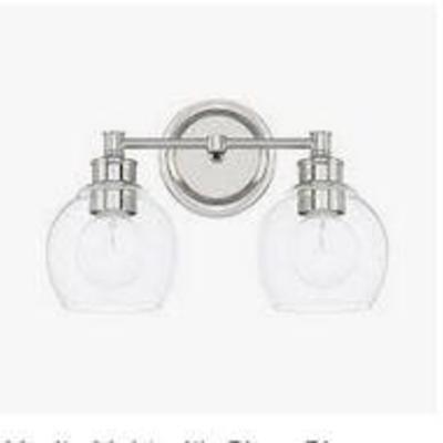 Maria 2-Light Vanity Light with Clear Glass