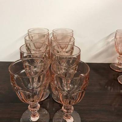 Pink Water Glasses set of 8