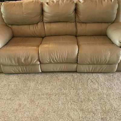 Leather power recliner 