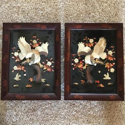 Mother of Pearl 3d art inlay frames 