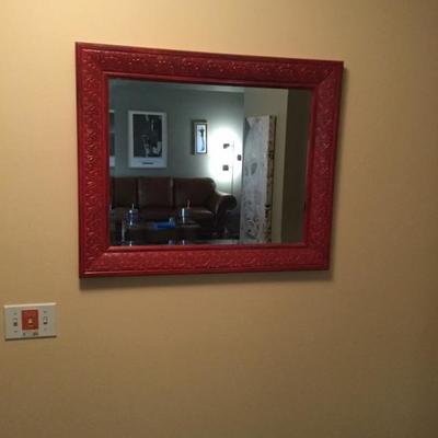 Red metal mirror