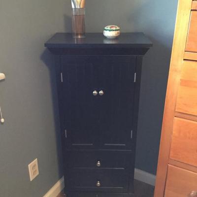 Black stand up jewelry cabinet 