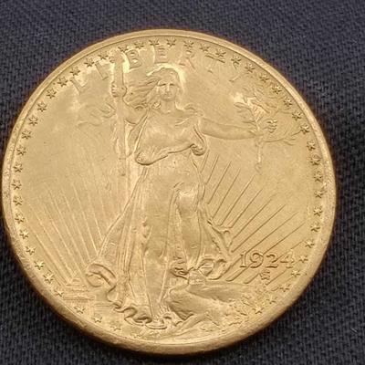 #14: 1924 Saint Gaudens .900 Gold Coin, 33.4g
1924 Saint Gaudens .900 Gold Coin, 33.4g