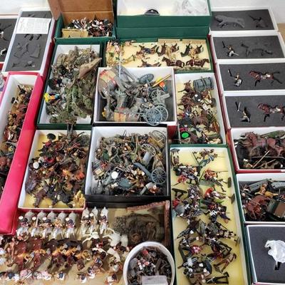 #202: Over 100 Metal Soldier Figures and Other War Figures, with Boxes
Over 100 Metal Soldier Figures and Other War Figures, with Boxes
