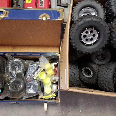 #232: Box and Chest Full of New and Used RC Wheels and Tires
Metal and plastic wheels
