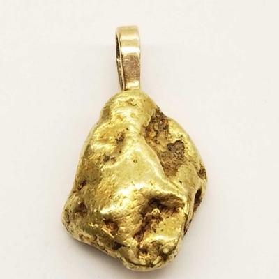 #48: Gold Nugget Pendant, Tested At 22k, 9.4g
Gold Nugget Pendant, Tested At 22k, 9.4g