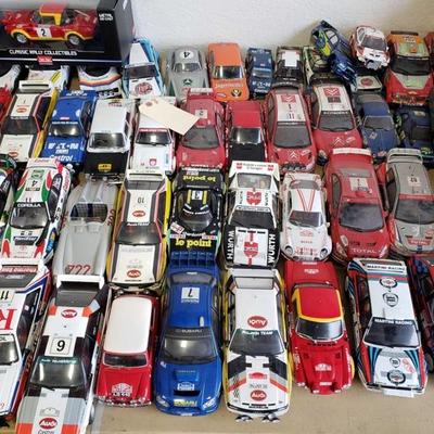 #203: 50 Diecast Rally Cars, Mostly 1:18 Sunstar, Kyosho, amd Maisto
50 Diecastl Rally Cars, Mostly Sunstar, Kyosho, amd Maisto
