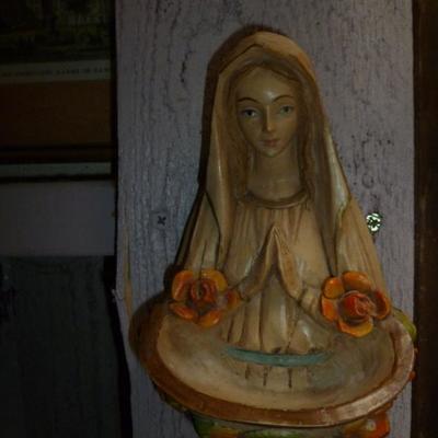 Mother Mary Holy Water Font