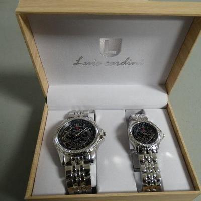 Luis Cardini His Hers watch set in box- New! MSRP- ...