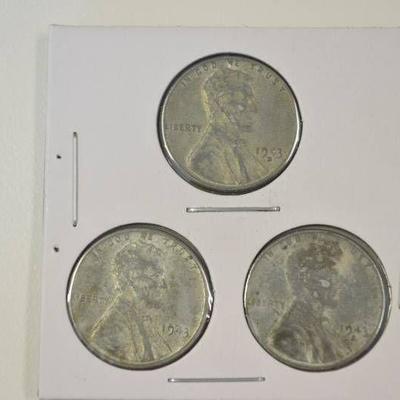 1943 Steel War Pennies P-D-S Mint Marks