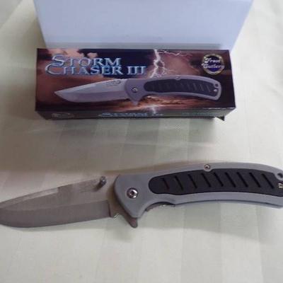 12 TOTAL Â– STORM CHASER III FOLDING GRAY KNIVES ...