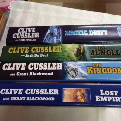 4 CLIVE CUSTLER HARDBACK BOOKS LOT