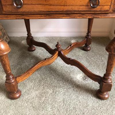 Matching Ethan Allen Square Wood End Table - (24