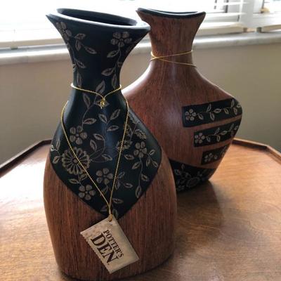 Decorative Wood Vases from Potter's Den