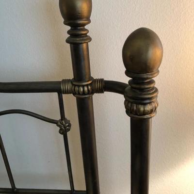 Bedroom Set - Includes: $400 for ALL: (Mattress & Box Spring Sold Separately)
- Antique Style Burnished Brass-look Q/K Headboard -...