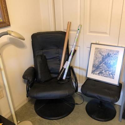 Office light and chair with ottoman