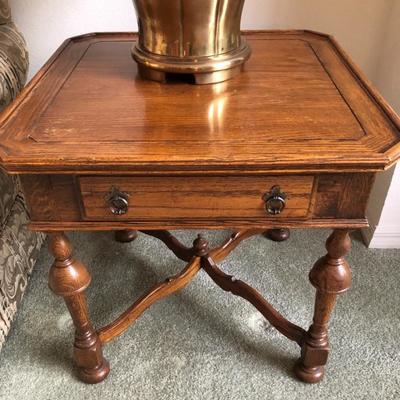 Matching Ethan Allen Square Wood End Table - (24