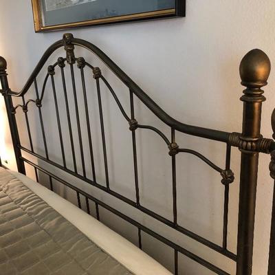 Bedroom Set - Includes: $400 for ALL: (Mattress & Box Spring Sold Separately)
- Antique Style Burnished Brass-look Q/K Headboard -...