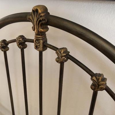 Bedroom Set - Includes: $400 for ALL: (Mattress & Box Spring Sold Separately)
- Antique Style Burnished Brass-look Q/K Headboard -...