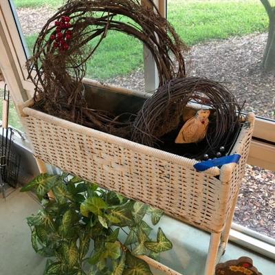 Vintage Wicker Planter