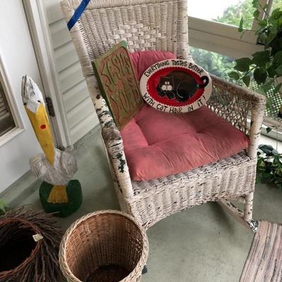 Vintage Wicker Rocker