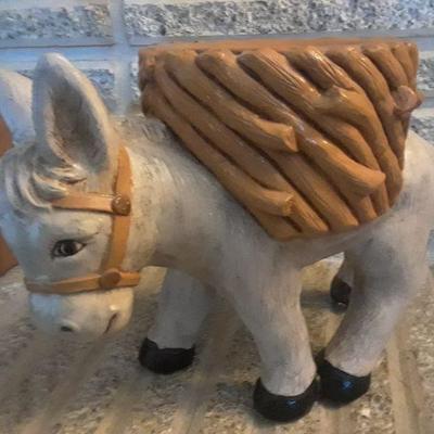 Vintage donkey planter