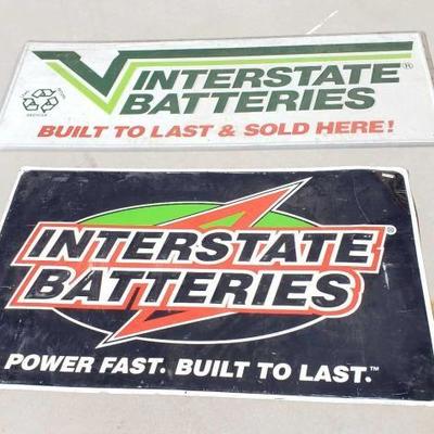 #304: 2 Interstate Batteries Metal Signs
2 Interstate Batteries Metal Signs