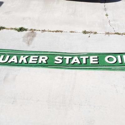 #300: 1947 Quaker State Oil Metal Sign, 72