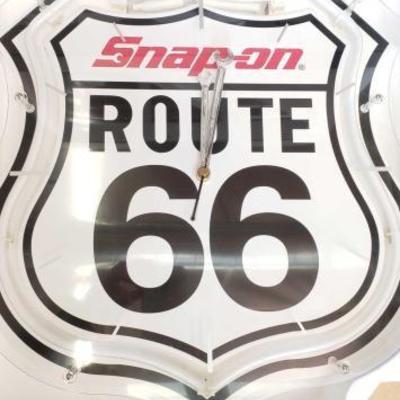 #31: Brand New Snap-On Route 66 Neon Clock in Box
Does work but does not include powercord for neon
