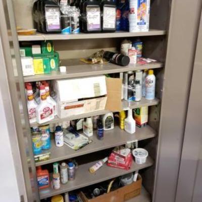 #413: Cabinet Including Contents, Unopened VS7 Power Steering Fluids, Unopened Shell Fuel System Cleaners
Cabinet Including Contents,...