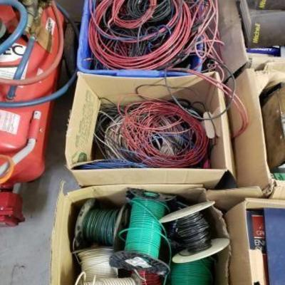 #416: 3 boxes of electrical wire
Box of New Wires, 2 Boxes of Unwound Wire