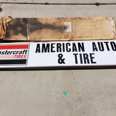#307: Mastercraft Tires Metal Sign in Original Box
Mastercraft Tires Metal Sign in Original Box