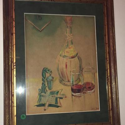Serge Traube 1961 Wine Framed PT3070 https://www.ebay.com/itm/123728071503